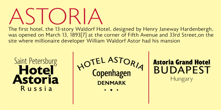 Astoria Family: The Perfect Typeface for Small Business Branding