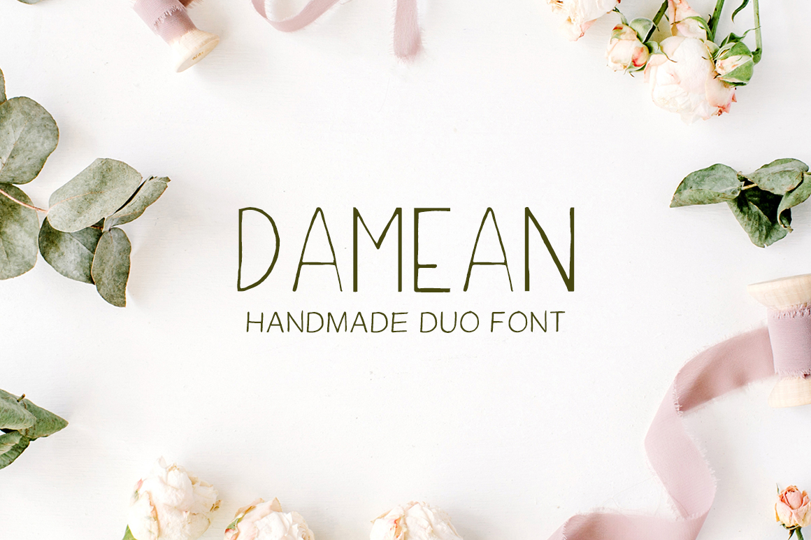 Damean Handmade Duo: A Warm Sans Serif Font for Web Design
