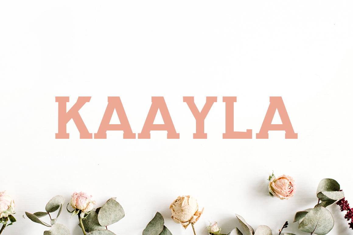 Kaayla: A Refined Slab Serif Font for Editorial Design