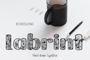 Labrint Font: A Floral Typeface for Organic Branding