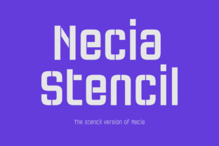Necia Stencil Family: A Bold Typeface for Editorial Design