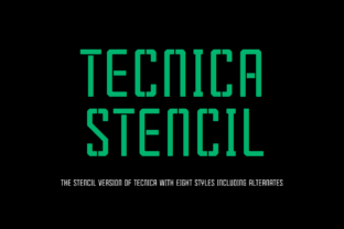 Tecnica Stencil Family: A Bold Typeface for Campaign Impact